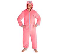 SPONGEBOB SQUAREPANTS Combinaison Pyjama Homme et Ado, S -3XL, Grenouillere Adulte à Capuche, Maison Loungewear (2XL, Rose Patrick)