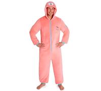 SPONGEBOB SQUAREPANTS Combinaison Pyjama Homme et Ado, S -3XL, Grenouillere Adulte à Capuche, Maison Loungewear (M, Rose Patrick)