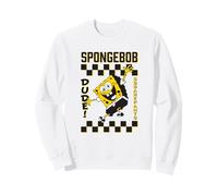 Spongebob Squarepants Dude! Checker Pattern Vintage Poster Sweatshirt