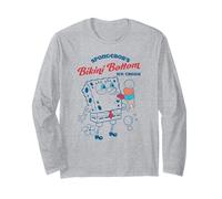 Spongebob Squarepants Enjoying The Bikini Bottom Ice Cream Manche Longue