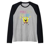 Spongebob Squarepants Free to Be Me Happy Manche Raglan