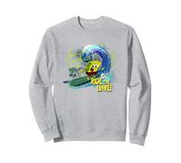 Spongebob Squarepants Fun 90s Ride The Wave Surf Sweatshirt