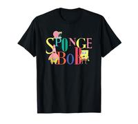 Spongebob Squarepants Gary Patrick Letter Art T-Shirt
