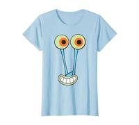 Spongebob Squarepants Gary Snail Smile T-Shirt, Femme, Bleu Céleste, XXL