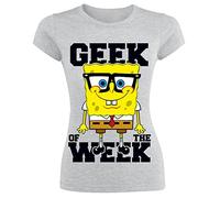 SpongeBob SquarePants Geek Of The Week T-shirt Femme gris chiné XXL