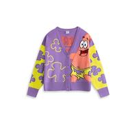 SPONGEBOB SQUAREPANTS Gilet Violet pour Femme Patrick Star | Manches Longues, col en V, Fermeture boutonnée | Vêtement décontracté pour Tous Les Jours à l'effigie de Personnages de Dessins animés