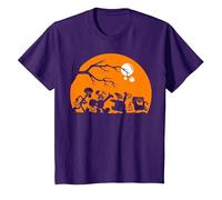 Spongebob Squarepants Halloween Group Shot Poster T-Shirt, Enfant, Violet, 4 Ans