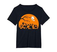 Spongebob Squarepants Halloween Group Shot Poster T-Shirt, Femme Grandes Tailles, Noir, 4X