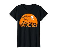 Spongebob Squarepants Halloween Group Shot Poster T-Shirt, Femme, Noir, M