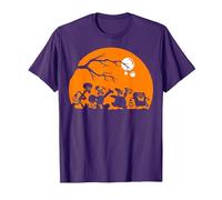 Spongebob Squarepants Halloween Group Shot Poster T-Shirt, Homme, Violet, S