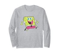 Spongebob Squarepants Happy Running Character Classic Pose Manche Longue