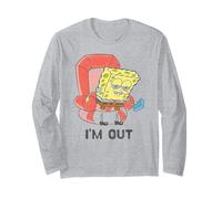 Spongebob Squarepants I'm Out Watercolor Distressed Style Manche Longue