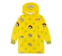 Spongebob Squarepants Kids Yellow Blanket Hoodie | Aventures sous-Marines Confortables avec Capuche pour Plus de Chaleur