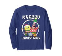 Spongebob Squarepants Krabby Christmas Best Friends Portrait Manche Longue