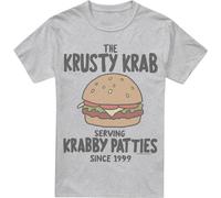 SpongeBob SquarePants - "Krabby Patties" T-shirt pour hommes TV6801 (M) (Sport Heide)