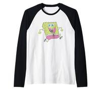 Spongebob Squarepants Naughty Jump Pose Manche Raglan