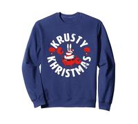 Spongebob Squarepants Noël Krusty Khristmas Faded Sweatshirt, Unisexe pour Adultes, Bleu Marine, XXL