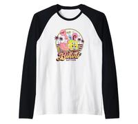 Spongebob Squarepants Patrick Gary Retro Sunset Manche Raglan