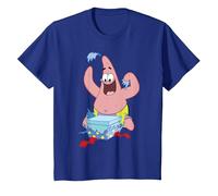 Spongebob Squarepants Patrick Star Opening Presents Holiday T-Shirt, Enfant, Bleu Royal, 6 Ans