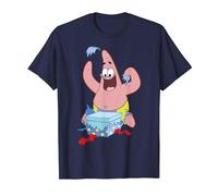 Spongebob Squarepants Patrick Star Opening Presents Holiday T-Shirt, Homme, Bleu Marine, 3XL