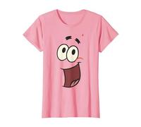 Spongebob Squarepants Patrick Starfish Big Face T-Shirt, Femme, Rose, 3XL
