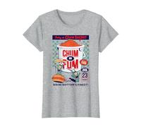 Spongebob Squarepants Plankton Chum Bucket Chum is Fum T-Shirt, Femme, Gris Chiné, S