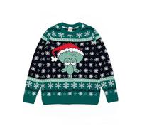 SPONGEBOB SQUAREPANTS Pull de Noël Vert pour Hommes | Pull de Dessin animé Festif | Célébrez Les fêtes avec ce Tricot inspiré de Bob l’éponge pour Les Hommes Grincheux