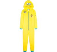 SPONGEBOB SQUAREPANTS Pyjama Enfant Filles Grenouillère Polaire Bob l'éponge 5-14 Ans Combinaison Kawaii Cosy Cadeau Ado (11-12 Ans, Jaune)