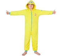 SPONGEBOB SQUAREPANTS Pyjama Enfant Filles Grenouillère Polaire Bob l'éponge 5-14 Ans Combinaison Kawaii Cosy Cadeau Ado (7-8 Ans, Jaune)