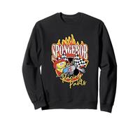 Spongebob Squarepants Racing Parts on Fire Retro Sweatshirt