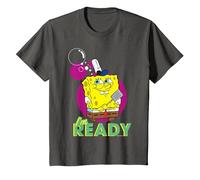 Spongebob Squarepants Ready for Work Comedy Show Classic Années 90 T-Shirt, Enfant, Asphalte, 10 Ans