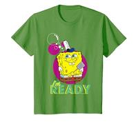 Spongebob Squarepants Ready for Work Comedy Show Classic Années 90 T-Shirt, Enfant, Herbe, 4 Ans