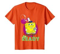 Spongebob Squarepants Ready for Work Comedy Show Classic Années 90 T-Shirt, Enfant, Orange, 4 Ans