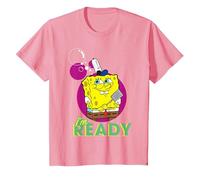 Spongebob Squarepants Ready for Work Comedy Show Classic Années 90 T-Shirt, Enfant, Rose, 4 Ans