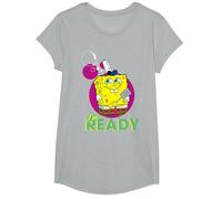 Spongebob Squarepants Ready for Work Comedy Show Classic Années 90 T-Shirt, Fille, Gris Chiné, M