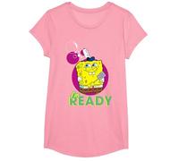 Spongebob Squarepants Ready for Work Comedy Show Classic Années 90 T-Shirt, Fille, Rose, M