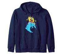 Spongebob Squarepants Rides Wave on USA Stars Inner Tube Sweat à Capuche