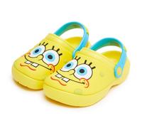 SPONGEBOB SQUAREPANTS Sabots avec breloques pour enfants - Sandales d'été avec sangle de cheville - Chaussures de plage, Visage intégral., 30 EU
