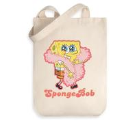 SpongeBob SquarePants Sac fourre-tout beige SquarePants pour femme | Design cartoon classique pour transporter vos affaires | Léger et polyvalent | Idéal au quotidien | Produits dérivés Bob l'éponge