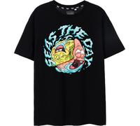 SpongeBob SquarePants - "Seas The Day" T-shirt manches courtes pour hommes NS8003 (M) (Noir)