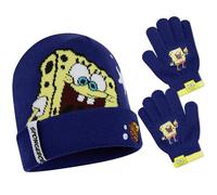 SPONGEBOB SQUAREPANTS Set d'Accessoires d'hiver pour Garçon, Gant et Bonnet - Cadeau Enfant