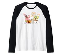 Spongebob Squarepants Spongebob and Patrick Eating Candy Manche Raglan