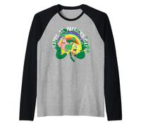 Spongebob Squarepants St. Patrick's Day Holiday Duo Portrait Manche Raglan