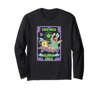 Spongebob Squarepants Stay Wild Flower Child Hippie Manche Longue