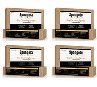 SpongeCo - Lot de 4 éponges de Nettoyage à Sec pour Poils d'animaux, fumée, suie, poussière et saleté 3 x 6 x 1,5