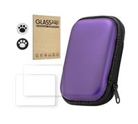 SPONGL Étui de console de jeu et film Temper pour R36S/R35S/RGB20S Protection complète Sac de transport pour console de jeu et accessoires