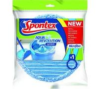 Spontex Recharge pour Balai Serpillère Aqua Revolution System X'tra - Nettoie les sols stratifiés, le bois et le carrelage - Recharge en microfibre