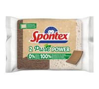 Spontex 3384126003877 éponge Rectangulaire Toison, Eponge Beige, Marron 2 pièce(s)