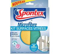SPONTEX Boite de 2 Lavettes microfibre Mapa - Surfaces vitrées
