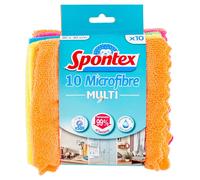 Spontex Chiffons En Microfibre 10 Pièces Multi-Usages Fabriqués En Italie